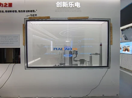 乐清发电厂展厅 | 互动OLED透明展示柜